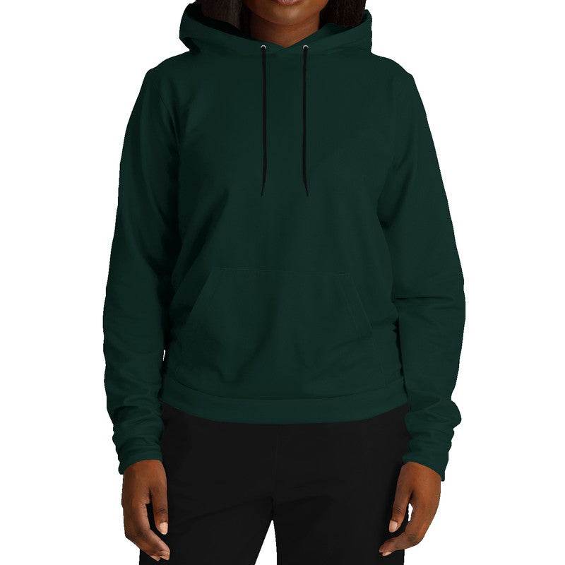 Deep Fully-Muted Blue-Green Hoodie (BG-FM-DE) - Woman Front