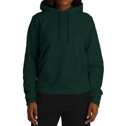 Deep Fully-Muted Blue-Green Hoodie (BG-FM-DE) - Woman Front