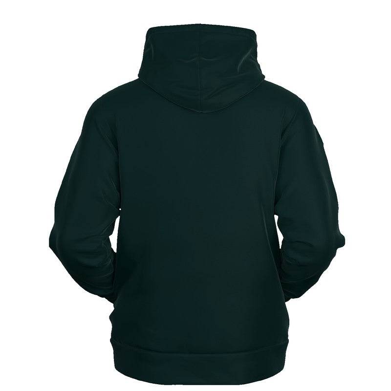Deep Fully-Muted Blue-Green Hoodie (CBG2-FM-DE) - Ghost Back