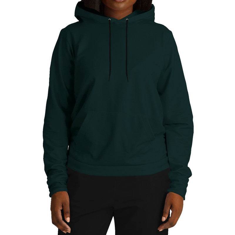 Deep Fully-Muted Blue-Green Hoodie (CBG2-FM-DE) - Woman Front