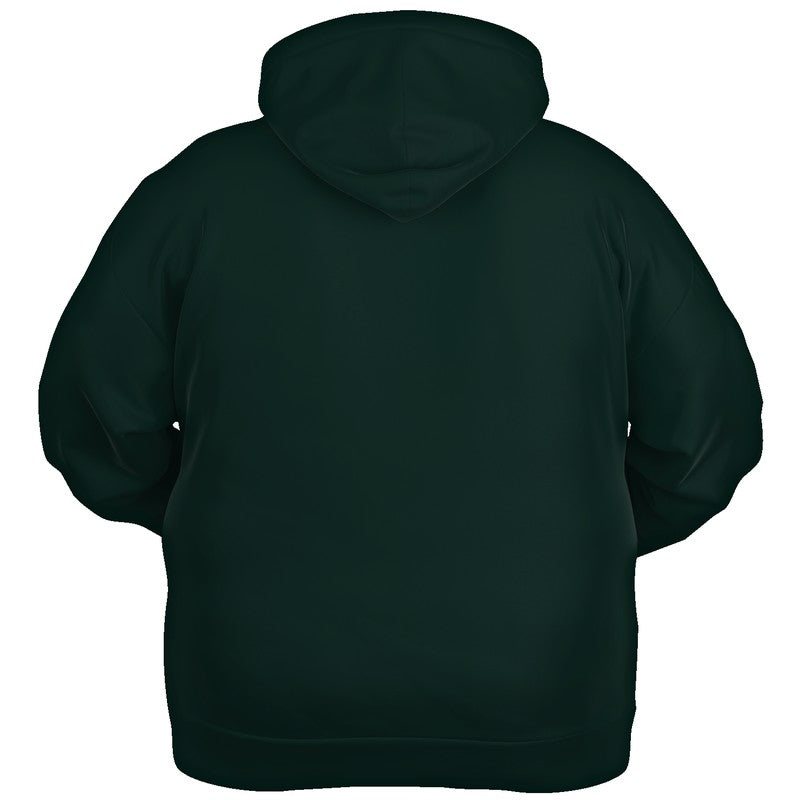 Deep Fully-Muted Blue-Green Hoodie PLUS (BG-FM-DE) - Ghost Back PLUS