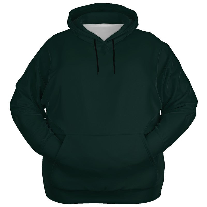 Deep Fully-Muted Blue-Green Hoodie PLUS (BG-FM-DE) - Ghost Front PLUS