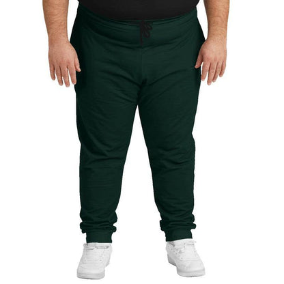 Deep Fully-Muted Blue-Green Joggers PLUS (BG-FM-DE) - Man Front PLUS