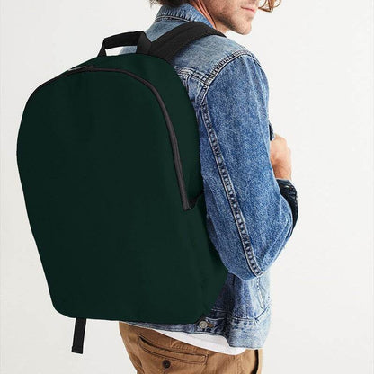 Deep Fully-Muted Blue-Green Waterproof Backpack (BG-FM-DE) - Man CloseUp