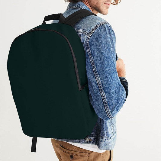 Deep Fully-Muted Blue-Green Waterproof Backpack (CBG2-FM-DE) - Man CloseUp