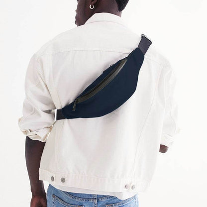 Deep Fully-Muted Blue Belt Bag (IB2-FM-DE) - Man Back