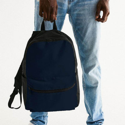 Deep Fully-Muted Blue Canvas Backpack (IB2-FM-DE) - Man Holding