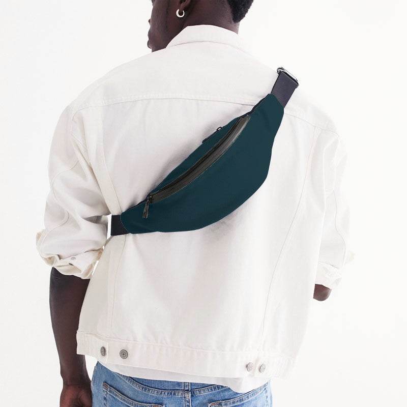 Deep Fully-Muted Cyan Belt Bag (BC2-FM-DE) - Man Back