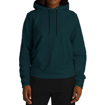 Deep Fully-Muted Cyan Hoodie (C-FM-DE) - Woman Front