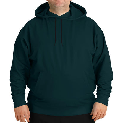Deep Fully-Muted Cyan Hoodie PLUS (C-FM-DE) - Man Front PLUS