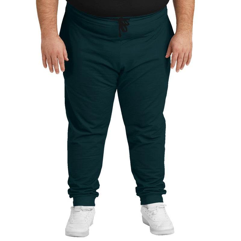 Deep Fully-Muted Cyan Joggers PLUS (C-FM-DE) - Man Front PLUS