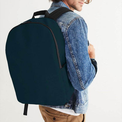 Deep Fully-Muted Cyan Waterproof Backpack (BC2-FM-DE) - Man CloseUp