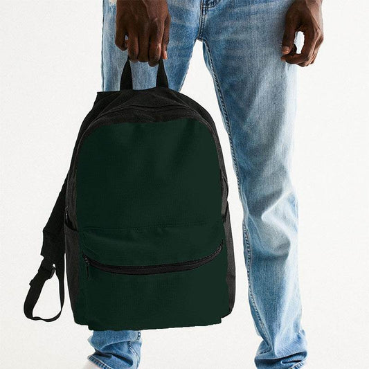 Deep Fully-Muted Green Canvas Backpack (BGG2-FM-DE) - Man Holding