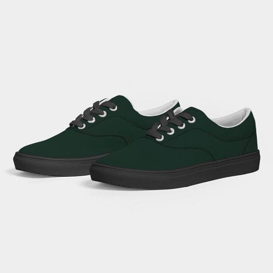 Deep Fully-Muted Green Men's Canvas Sneakers (BGG2-FM-DE) - Side 3