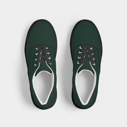 Deep Fully-Muted Green Men's Canvas Sneakers (BGG2-FM-DE) - Top