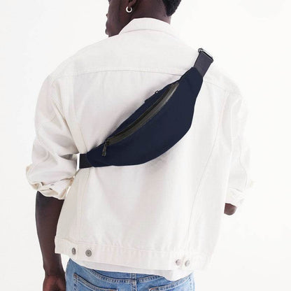 Deep Fully-Muted Indigo Belt Bag (I-FM-DE) - Man Back