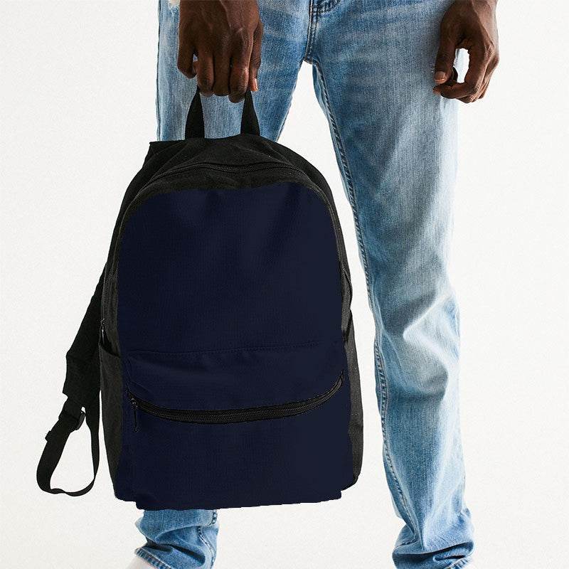 Deep Fully-Muted Indigo Canvas Backpack (I-FM-DE) - Man Holding
