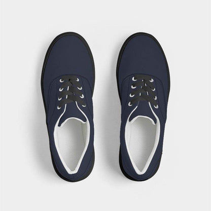 Deep Fully-Muted Indigo Men's Canvas Sneakers (I-FM-DE) - Top