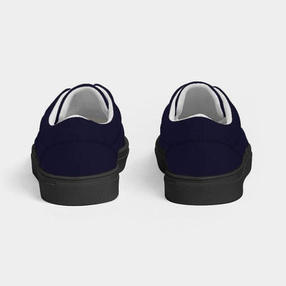 Deep Fully-Muted Indigo Men's Canvas Sneakers (PUI2-FM-DE) - Back