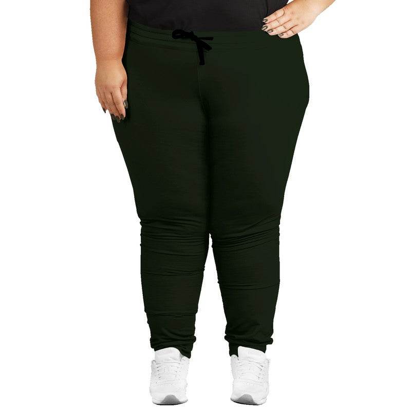 Deep Fully-Muted Lime Joggers PLUS (GL2-FM-DE) - Woman Front PLUS