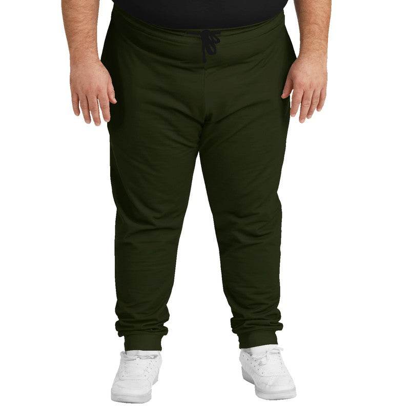 Deep Fully-Muted Lime Joggers PLUS (L-FM-DE) - Man Front PLUS