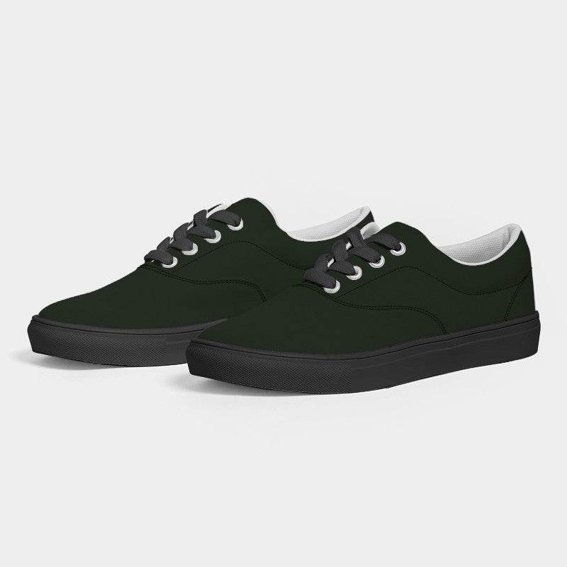 Deep Fully-Muted Lime Women's Canvas Sneakers (GL2-FM-DE) - Side 3