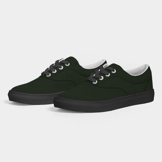 Deep Fully-Muted Lime Women's Canvas Sneakers (GL2-FM-DE) - Side 3
