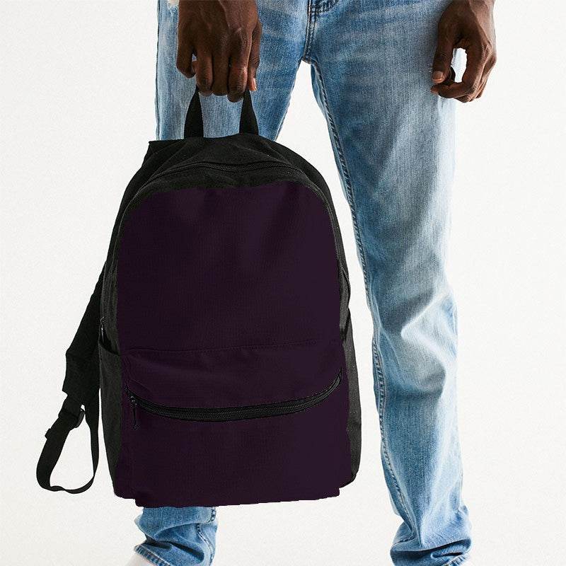 Deep Fully-Muted Magenta Canvas Backpack (M-FM-DE) - Man Holding