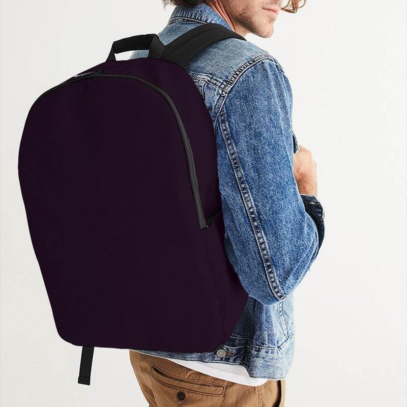 Deep Fully-Muted Magenta Waterproof Backpack (M-FM-DE) - Man CloseUp