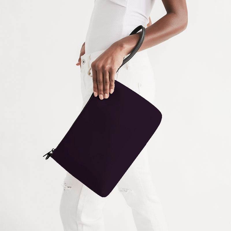 Deep Fully-Muted Magenta Zip Pouch (M-FM-DE) - Side Holding