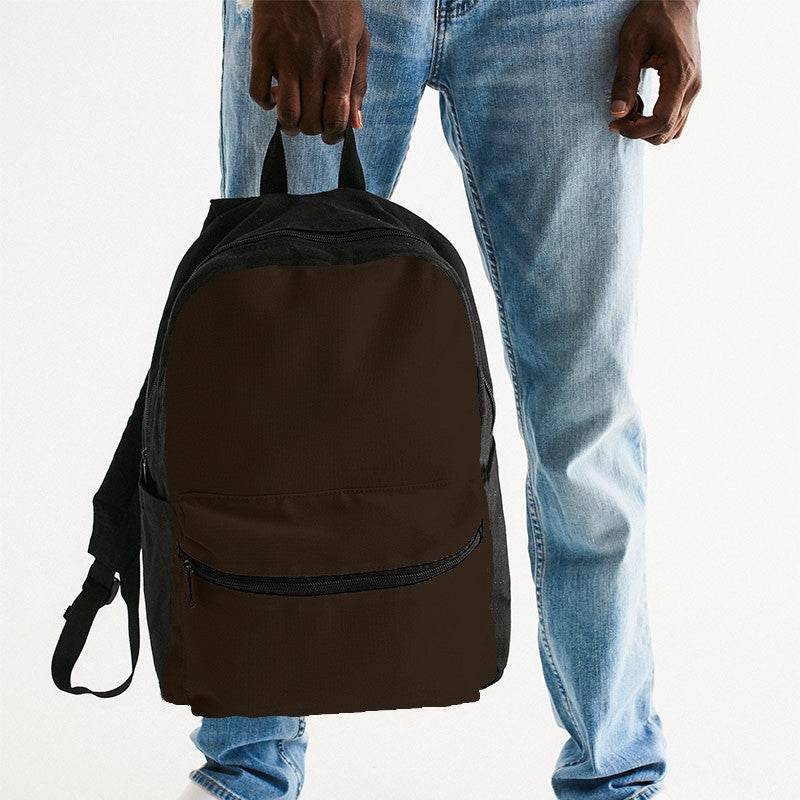 Deep Fully-Muted Orange Canvas Backpack (O-FM-DE) - Man Holding