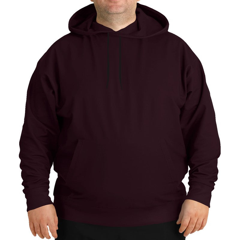 Deep Fully-Muted Pink Hoodie PLUS (PI-FM-DE) - Man Front PLUS