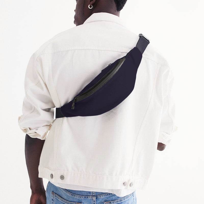 Deep Fully-Muted Purple Belt Bag (PU-FM-DE) - Man Back