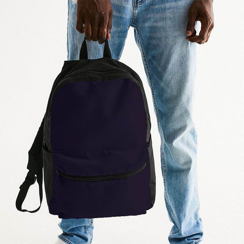 Deep Fully-Muted Purple Canvas Backpack (PU-FM-DE) - Man Holding