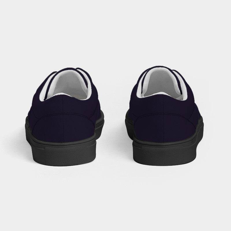 Deep Fully-Muted Purple Women's Canvas Sneakers (PU-FM-DE) - Back