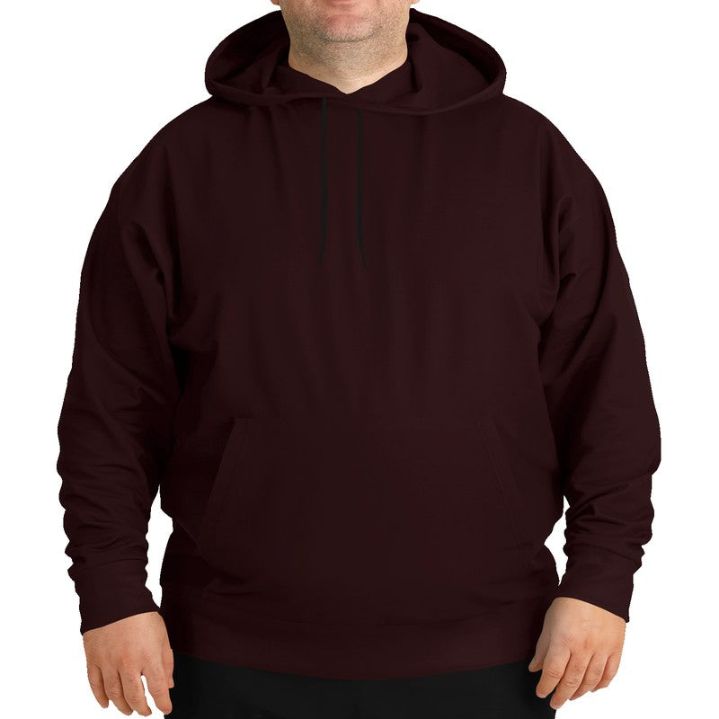 Deep Fully-Muted Red Hoodie PLUS (RPI2-FM-DE) - Man Front PLUS