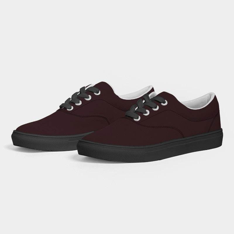 Deep Fully-Muted Red Men's Canvas Sneakers (RPI2-FM-DE) - Side 3