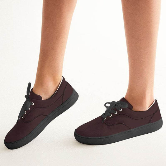 Deep Fully-Muted Red Women's Canvas Sneakers (RPI2-FM-DE) - Woman CloseUp
