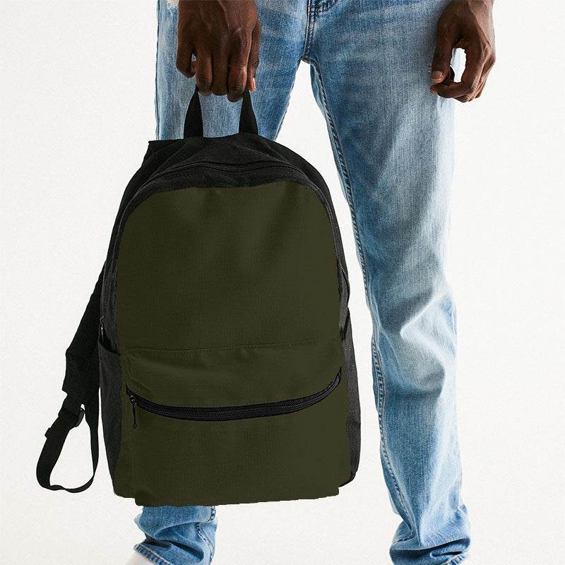 Deep Fully-Muted Yellow Canvas Backpack (LY2-FM-DE) - Man Holding
