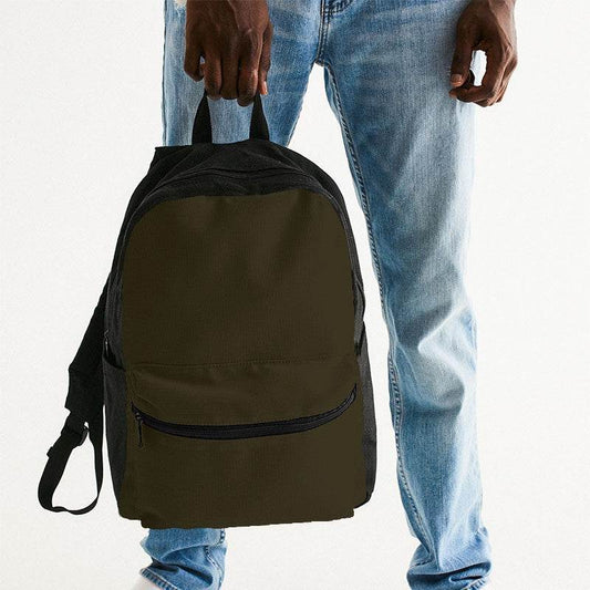 Deep Fully-Muted Yellow Canvas Backpack (Y-FM-DE) - Man Holding