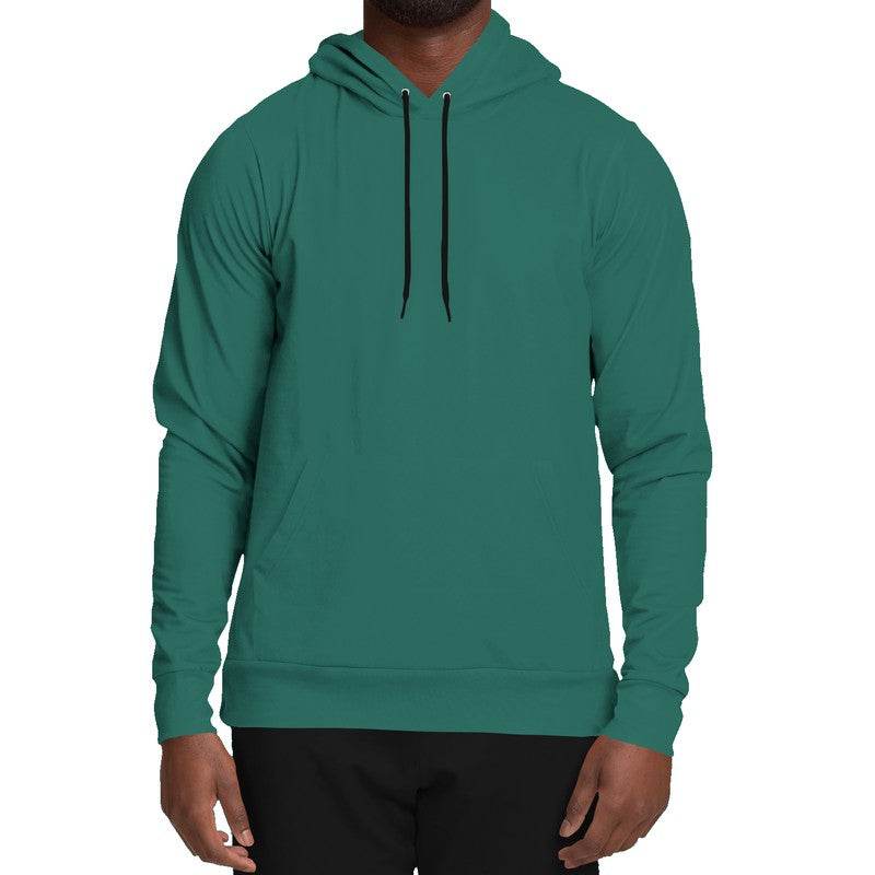 Deep Medium Blue-Green Hoodie (BG-ME-DE) - Man Front