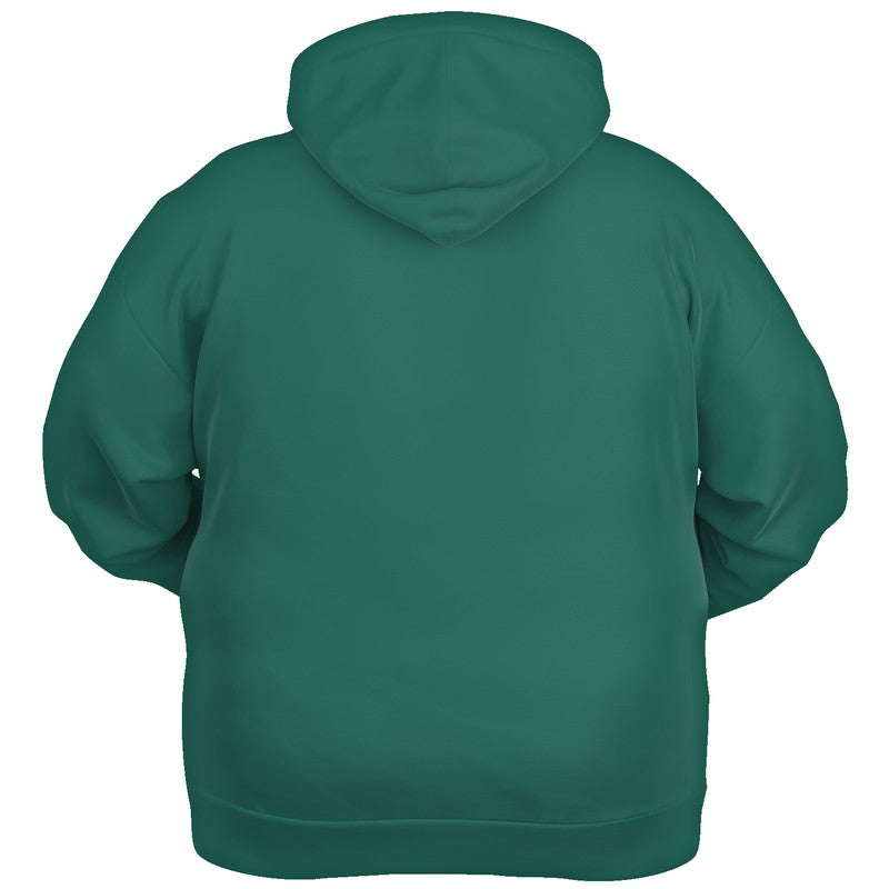 Deep Medium Blue-Green Hoodie PLUS (BG-ME-DE) - Ghost Back PLUS