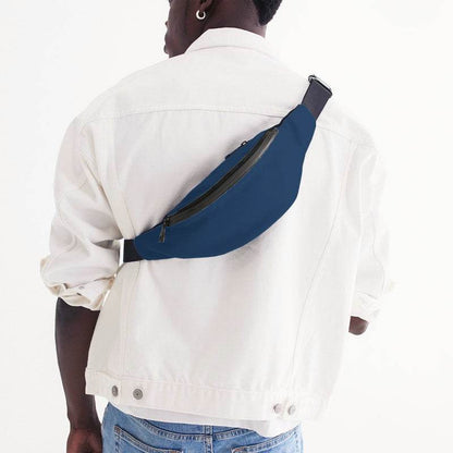 Deep Medium Blue Belt Bag (IB2-ME-DE) - Man Back