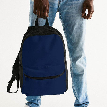 Deep Medium Blue Canvas Backpack (IB1-ME-DE) - Man Holding