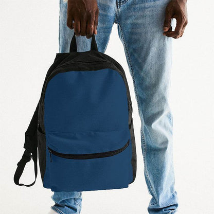 Deep Medium Blue Canvas Backpack (IB3-ME-DE) - Man Holding