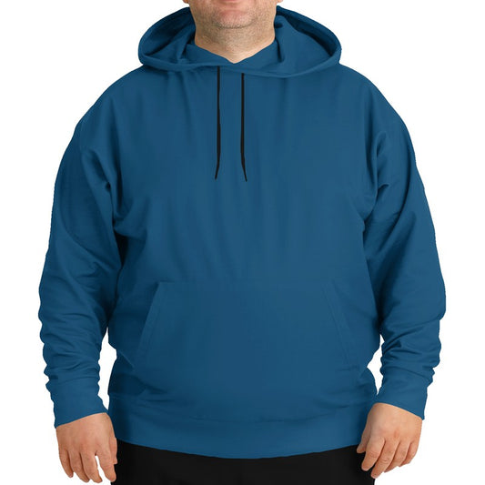 Deep Medium Blue Hoodie PLUS (B-ME-DE) - Man Front PLUS