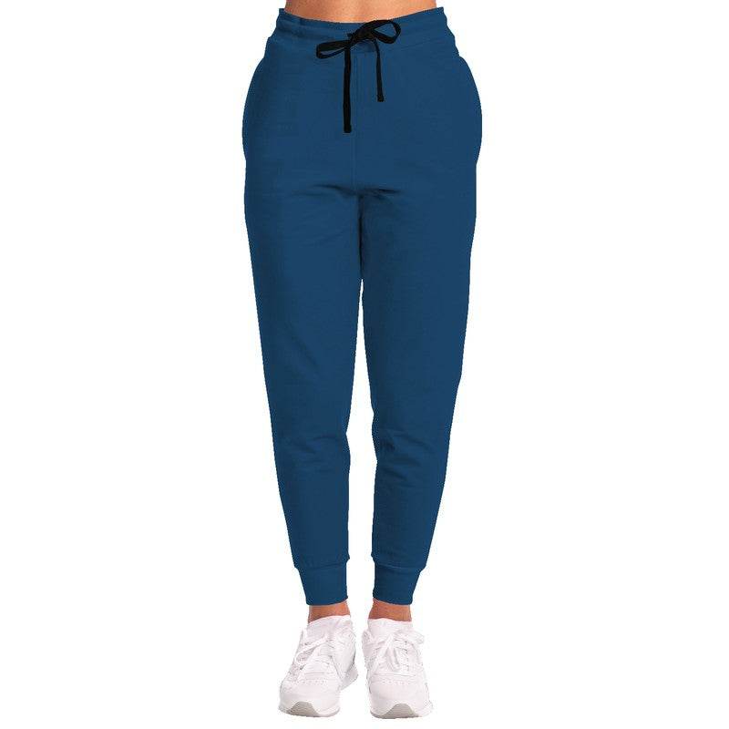 Deep Medium Blue Joggers (IB3-ME-DE) - Woman Front