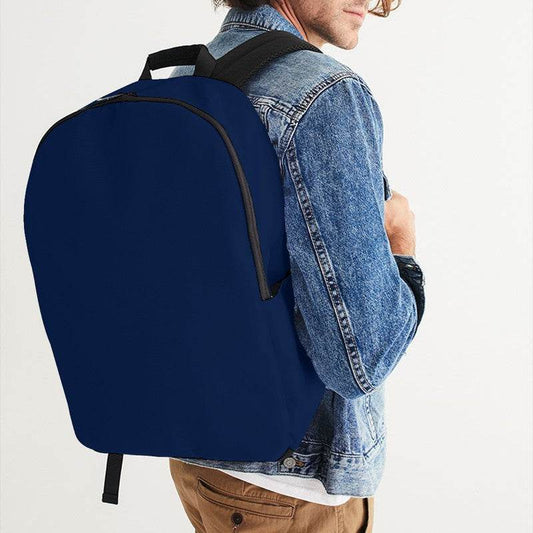 Deep Medium Blue Waterproof Backpack (IB1-ME-DE) - Man CloseUp