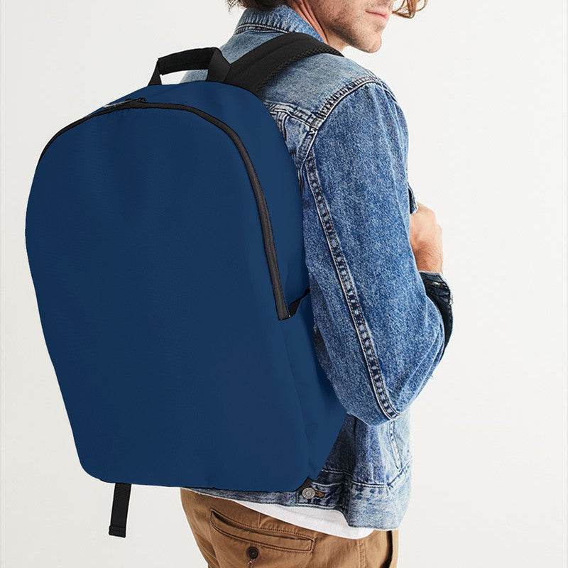 Deep Medium Blue Waterproof Backpack (IB2-ME-DE) - Man CloseUp