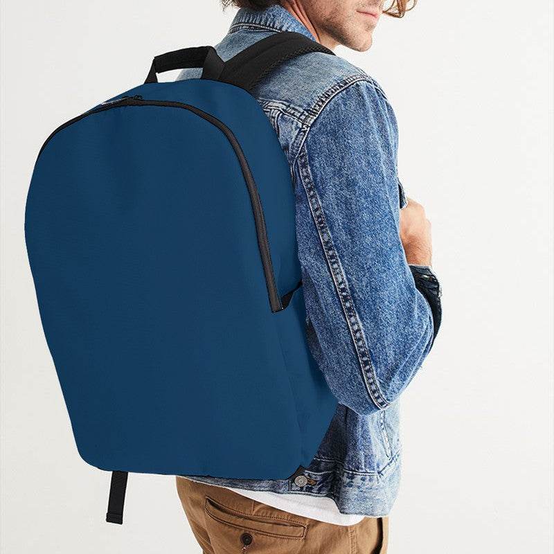 Deep Medium Blue Waterproof Backpack (IB3-ME-DE) - Man CloseUp